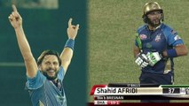 Watch Shahid Afridi 37 Runs in 17 Balls and four wickets VS Sylhet Sixers, BPL 2017