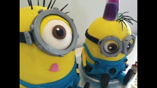 How to make a Despicable Me 2 Minion Cake step by step tutorial ~ Part 2