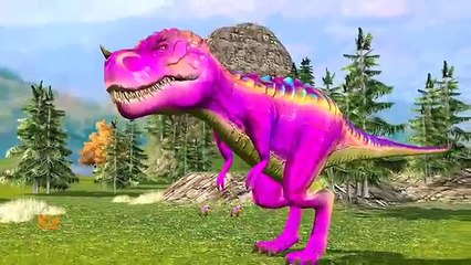 3D Dinosaurs VS Elephants Finger Family - Dinosaurs Cartoon for kids