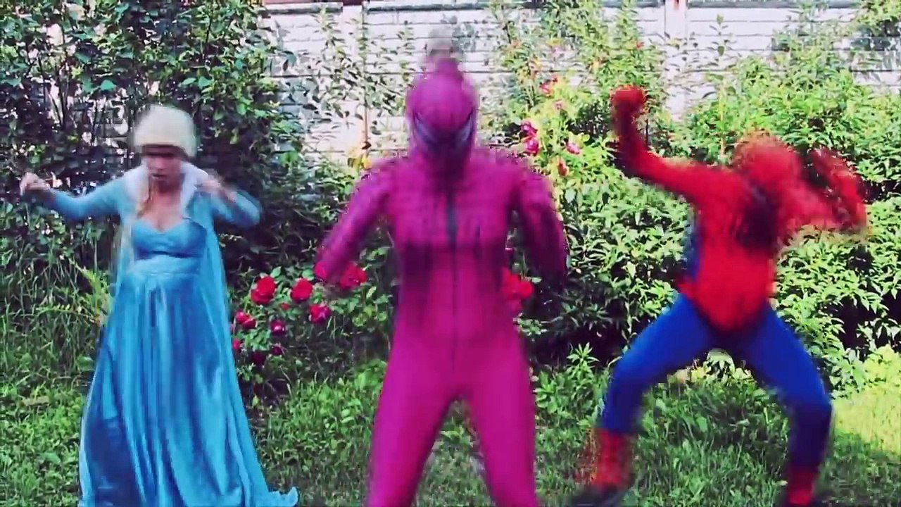 Spiderman & Pregnant Lady Frozen Elsa vs Hulk! Superhero Fun Episode 20