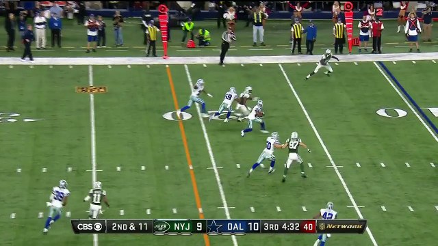 2015 - Cowboys Terrance Mitchell intercepts Jets Ryan Fitzpatrick
