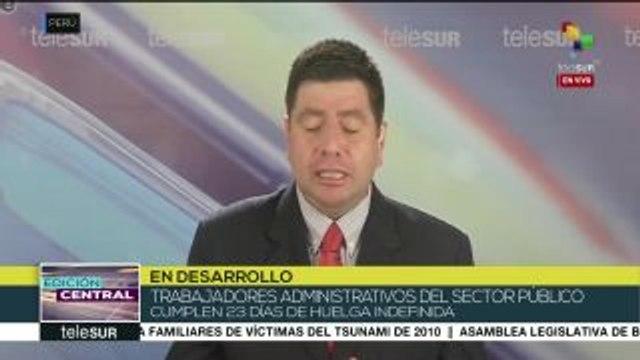 Perú: trabajadores administrativos cumplen 23 días en huelga