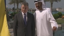 Juan Manuel Santos llega a Emiratos Árabes Unidos para una visita de dos días