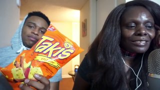 TAKIS ASMR Eating Sounds/Q&A | My Son Sings My Intro