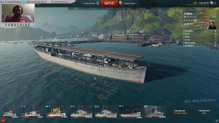 World of Warships (WOW)! Gameplay: Langley 4 Kills