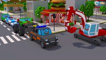 Tow Truck Helps Monster Truck in the City - 3D Cartoon Video For Kids - Cars Team Cartoons