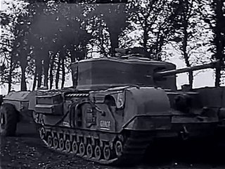 The Churchill Crocodile A22F Flamethrowing Tank August 1944