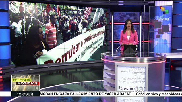 Brasileños marchan para decir No a la reforma laboral de Michel Temer