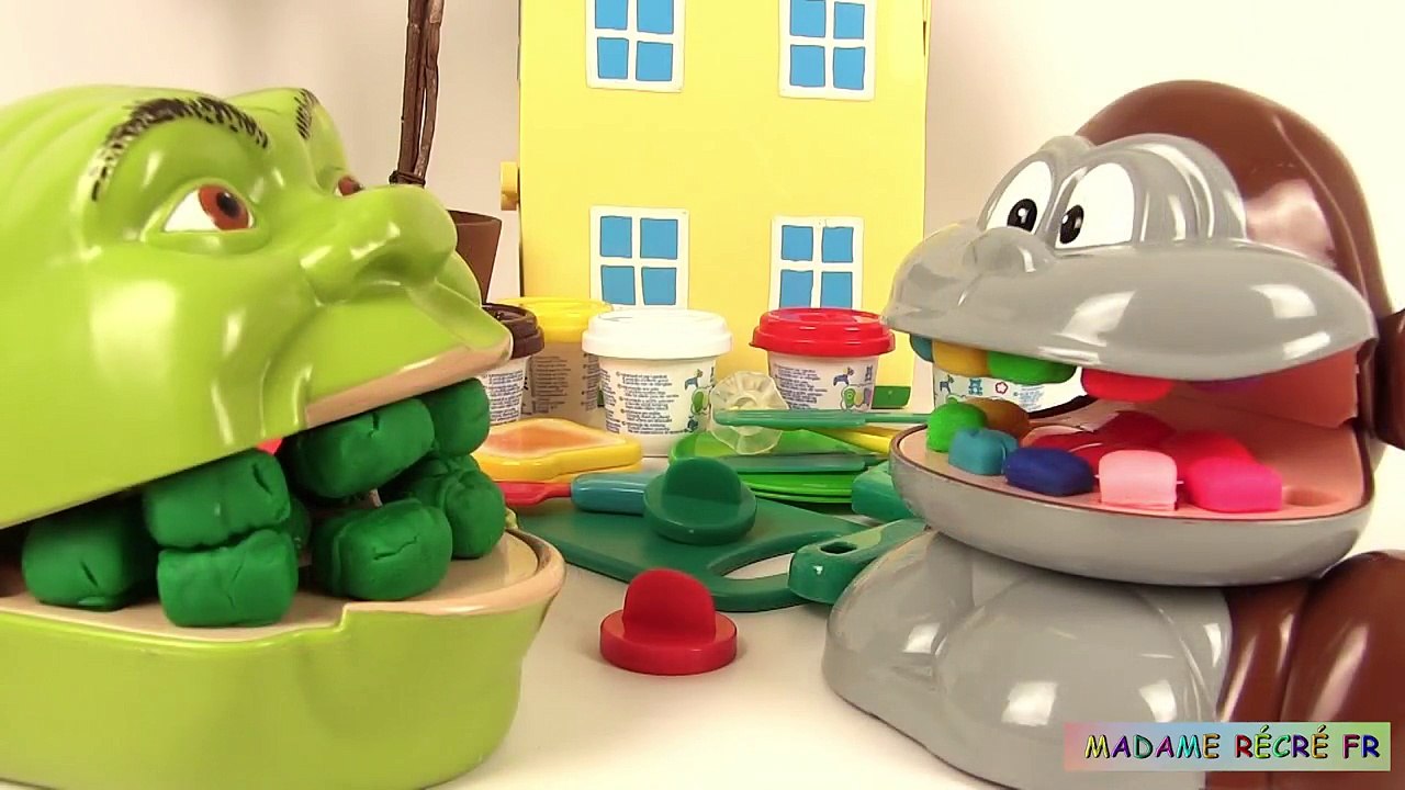 Shrek et le Singe Mangent Menu Hamburger Frites Play Doh - video Dailymotion