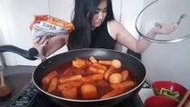 English Mukbang | Spicy Rice Cake