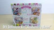 DIY Miniature Dollhouse Kit Bedroom Roombox with Working Lights! Adabelles Room