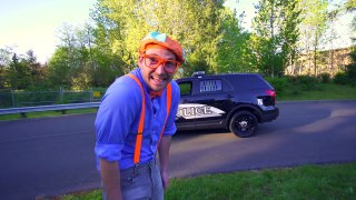 Blippi Police Car Tour | Songs for Kids of the Police Car Song