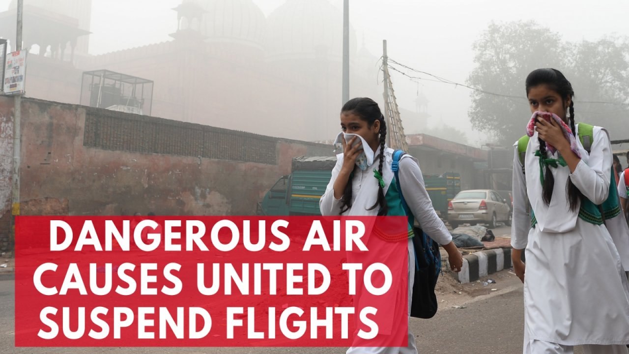 Dangerous air pollution leads United Airlines to suspend flights to New Delhi
