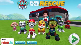 Paw Patrol Pups to the Rescue Gameplay Cartoon for Kids