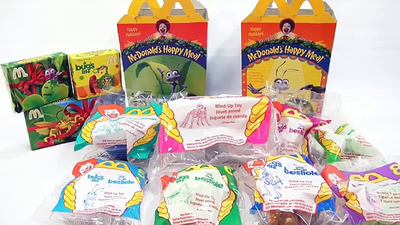 Disney-Pixar A Bugs Life 1998 Set, McDonalds Retro Happy Meal Toy Series