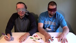 Blindfolded Halloween Art Challenge! | Ryan Vs. Jon! | Whats Ryan Tryin | Bins Toy Bin
