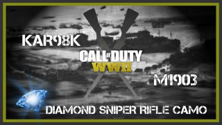 call of duty ww2 diamond camo kar98k and m1903 sniper rifle gameplay