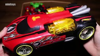 Box with Toys: Action Figures, Cars, Kinder Joy, Marvel Mashers and More