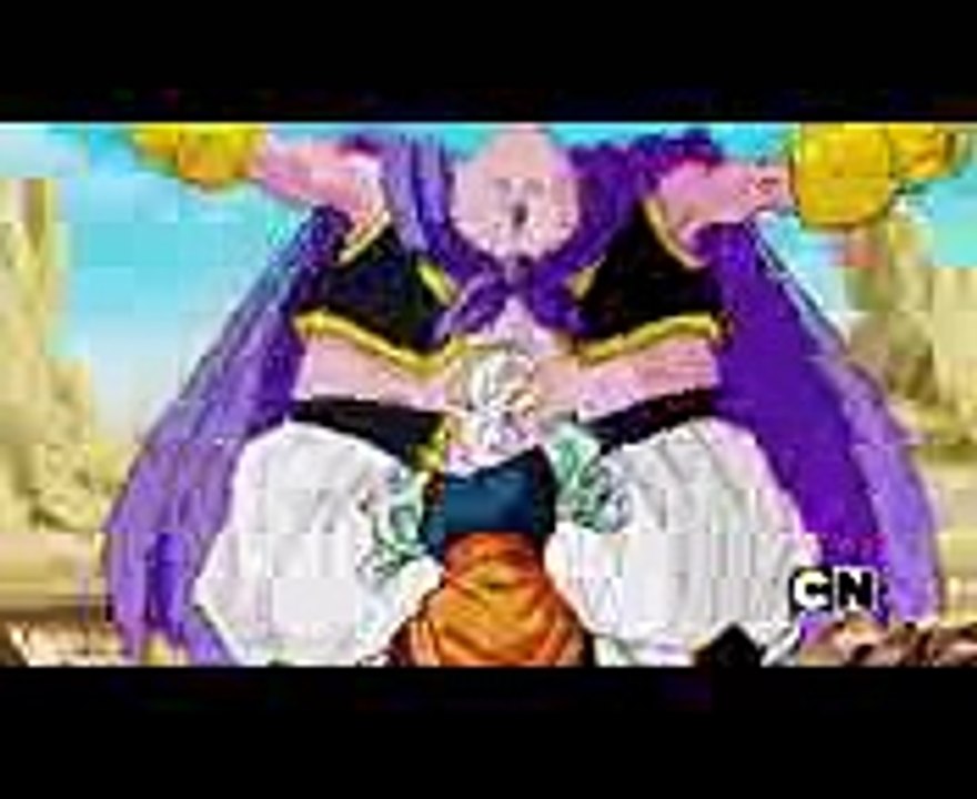 Gohan acerta um chute em majin boo (dragonball kai dublado)