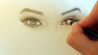 How to draw, shade realistic eyes, nose and lips with graphite pencils | Step by Step