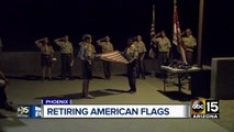 Phoenix Boy Scout troop retires US flags on Veteran's Day