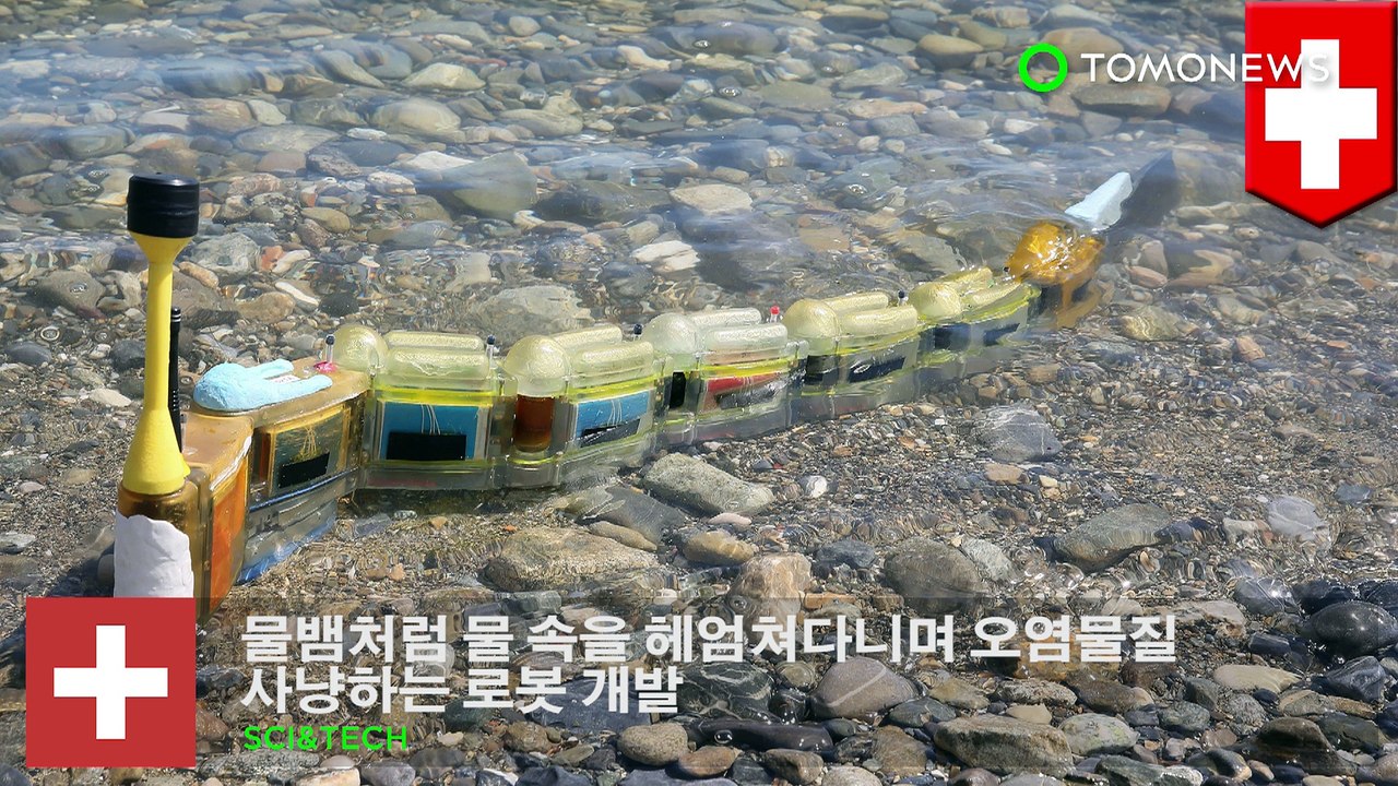 물뱀처럼 물 속을 헤엄쳐다니며 오염물질을 사냥하는 로봇 개발