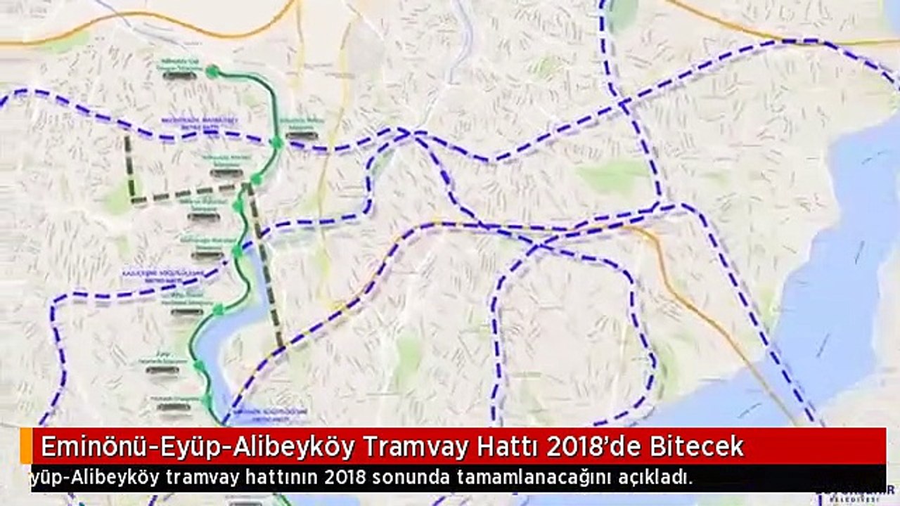 Eminönü-Eyüp-Alibeyköy Tramvay Hattı 2018'de Bitecek