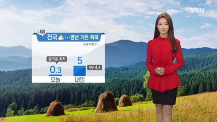 [날씨] 내일 전국 구름 많음...평년 기온 회복 / YTN