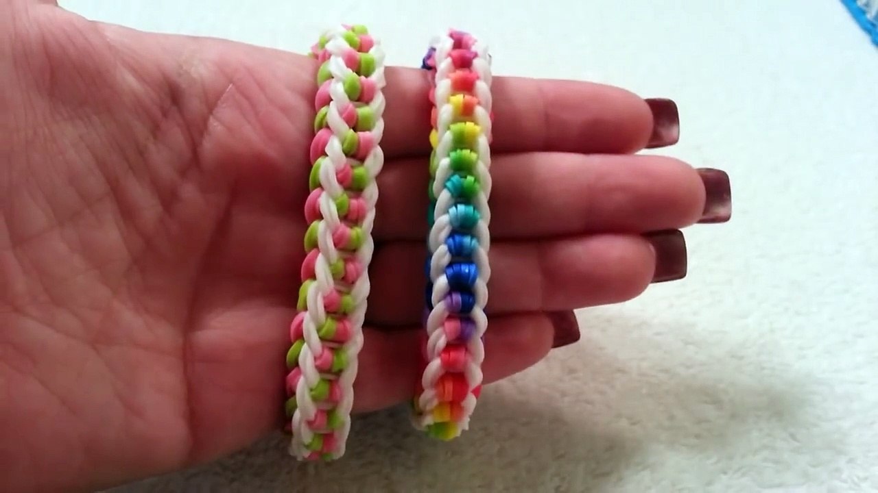 How to make a triple rainbow loom band bracelet - video Dailymotion