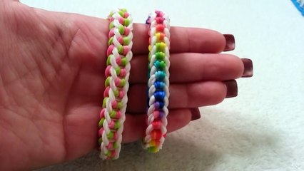My New Dainty Twist Rainbow Loom Bracelet/How To Tutorial