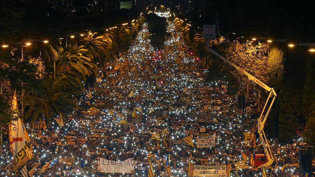 Show of strength by Catalan independence movement
