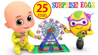 Kids Toys - Giant Wheel Ride at amusement park - Surprise Eggs unboxing Toys for Kids