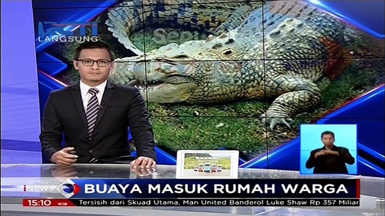 Buaya Masuk Rumah Warga