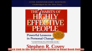 Read Online The 7 Habits of Highly Effective People: Powerful Lessons in Personal Change Full Book