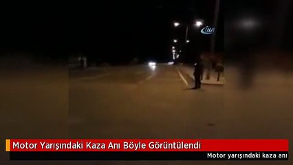 Motor Yarışındaki Kaza Anı Böyle Görüntülendi