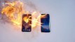iPhone X vs Samsung Galaxy S8 flame test