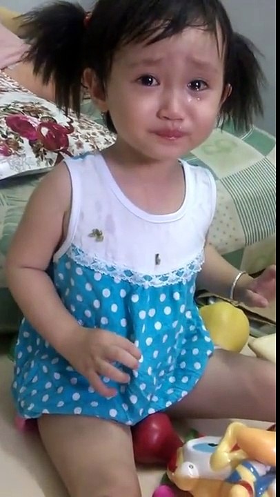 baby arguing with mom