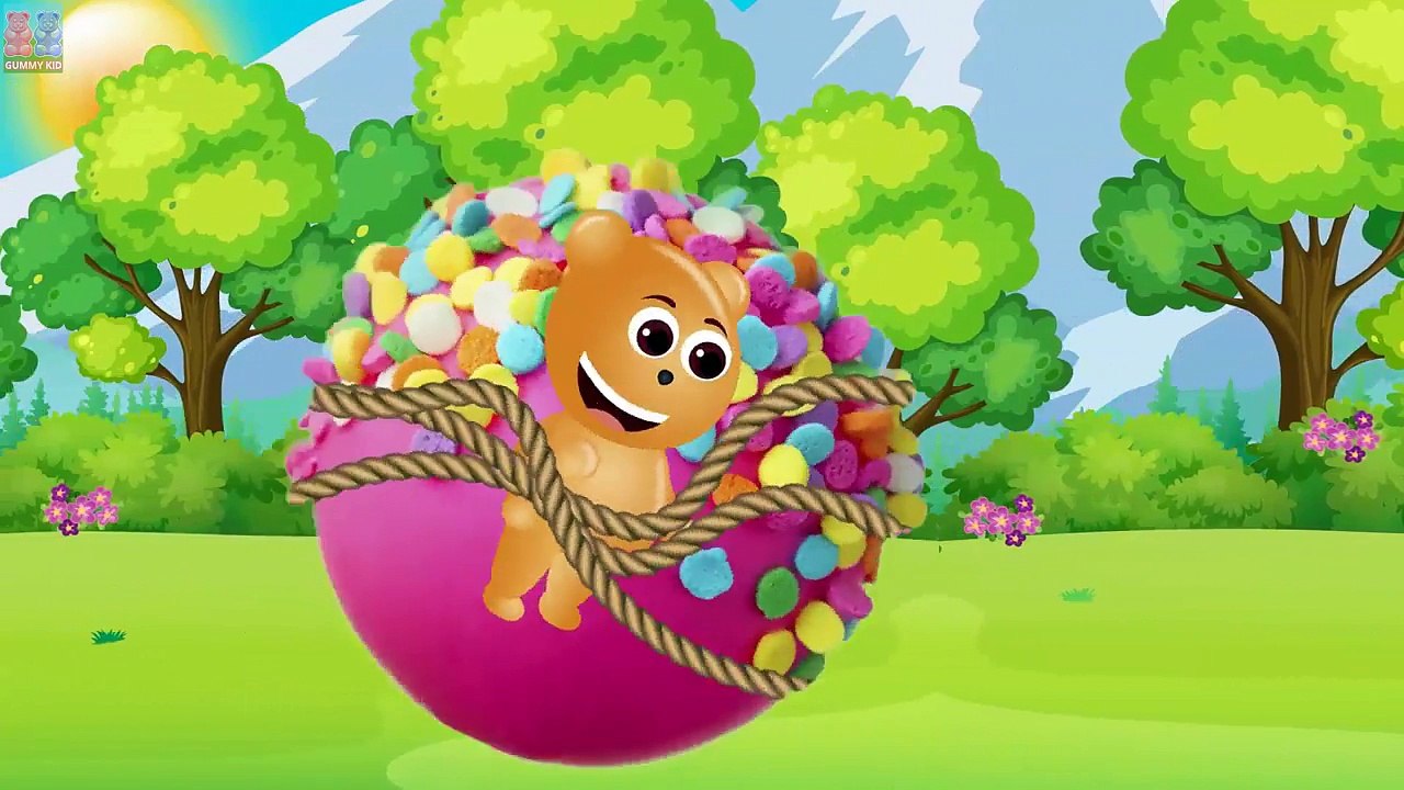 Mega Gummy Bear Lost Toys. learning colors. Finger Family Simple Songs For kids