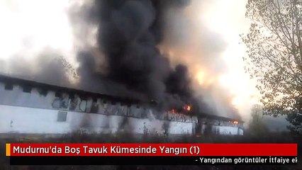 Mudurnu'da Boş Tavuk Kümesinde Yangın (1)