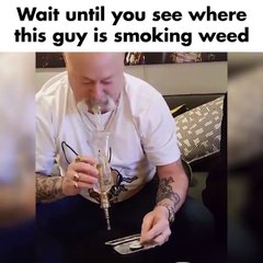 I can't believe he smoked here