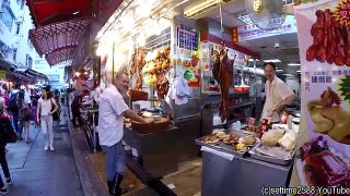 Hong Kong Street Food. Chickens, Ducks, Pigs, Chopped and Sliced