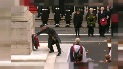Prince Charles lays wreath on Queen's behalf on Remembrance Sunday