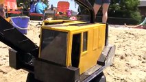 Toy Trucks at Beach: Kids Playing Digging Sand Castles: JackJackPlays