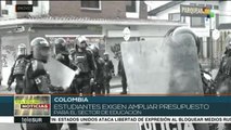 Colombia: ESMAD reprime manifestación de estudiantes universitarios