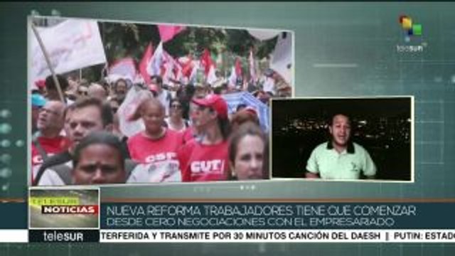 Brasil: ciudadanos protestan contra reforma laboral de Temer