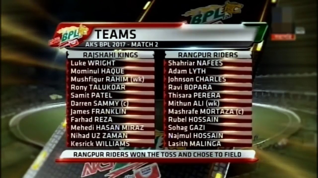 Bpl 2017 Match 2 Rajshahi King V Rangpur Riders Full hd Highlights