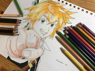 Speed Drawing Anime How to Draw Meliodas from Nanatsu no Taizai