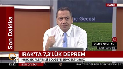 Irak'ta 7.3'lük deprem