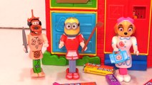 Paw Patrol Minions PEZ CANDY DISPENSERS Wrong Heads, Body Parts - Learning Colors Kids Video