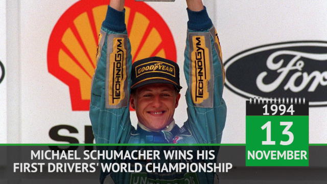 On This Day ... Michael Schumacher wins first F1 title in 1994
